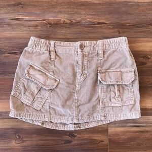 BDG Light Brown Corduroy Micro Mini Skirt Women Size Medium 28 Inch Waist